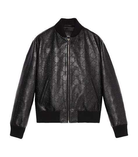 gucci leather bomber jackets|Gucci leather jacket price.